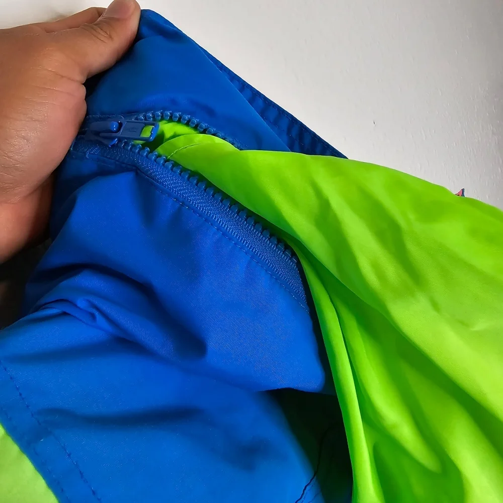 Vintage 90' Columbia Colorblock Neon Jacket Male's Size XL - Picture 6 of 13
